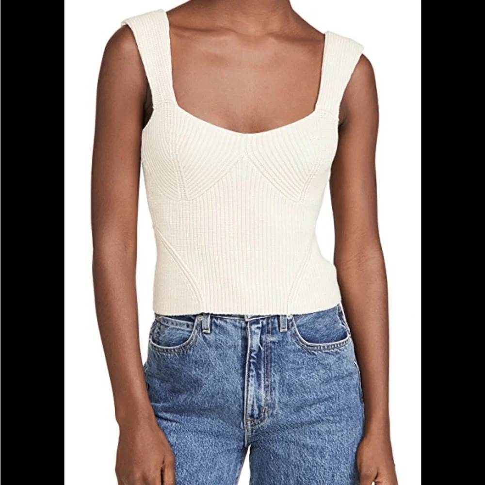 Staud Kira top in oatmeal - Picture 2 of 5